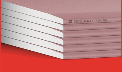 Cover image for PLACA DE YESO LAMINADO FUEGO F 12,5 mm; FIRE RESISTANT GYPSUM PLASTERBOARD F 12,5 mm