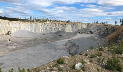 Cover image for Raw rock & Sorted rock 300/500 from Umeå quarry - Bjurholm