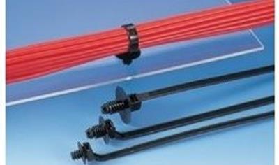Cover image for REL30SDP6-PA66-BK, fixing tie for hole (round), inside serrated, ∅ 1.5-31.0mm
