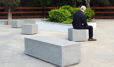 Cover image for Concrete benches BOX 200 GREY