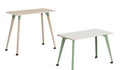 Cover image for Lares Mobile desk (1800x800 mm) with wooden legs