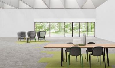 Cover image for DESSO Carpet Tiles, 100% recycled PA6 + ProBase