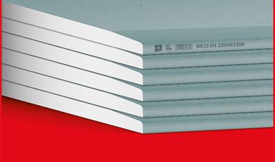 Cover image for PLACA DE YESO LAMINADO HUMEDAD H1 15 mm; MOISTURE RESISTANT GYPSUM PLASTERBOARD H1 15 mm