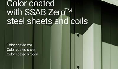 Cover image for Color coated with SSAB Zero steel sheets and coils